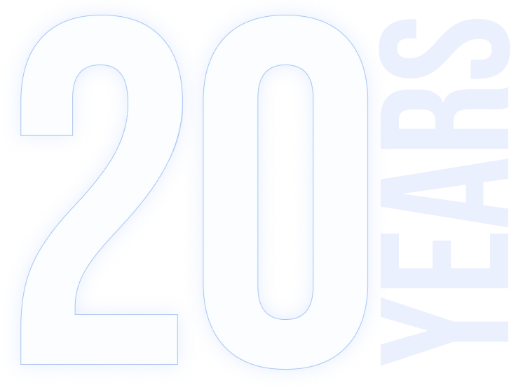 Bridge Global 20 years milestone hover artwork